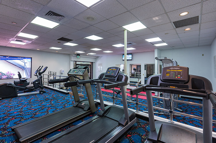 Interior shot of the gym at our family friendly Kissimmee, FL resort